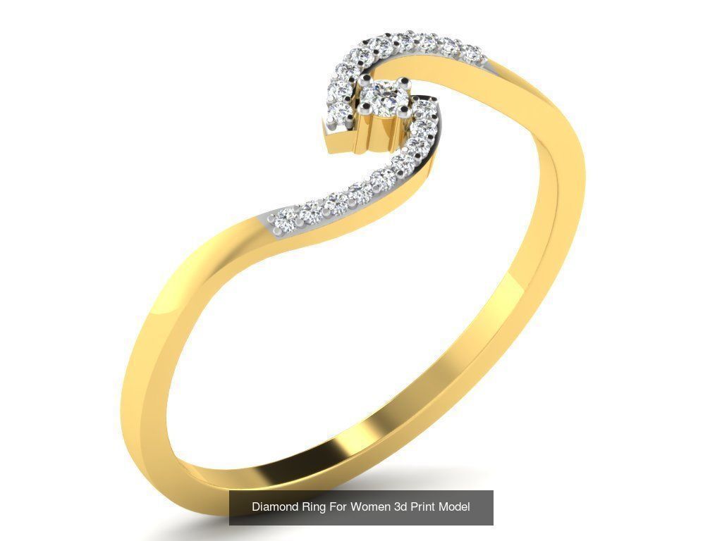 Diamond Rings Collection For Women 3d Print Model _33