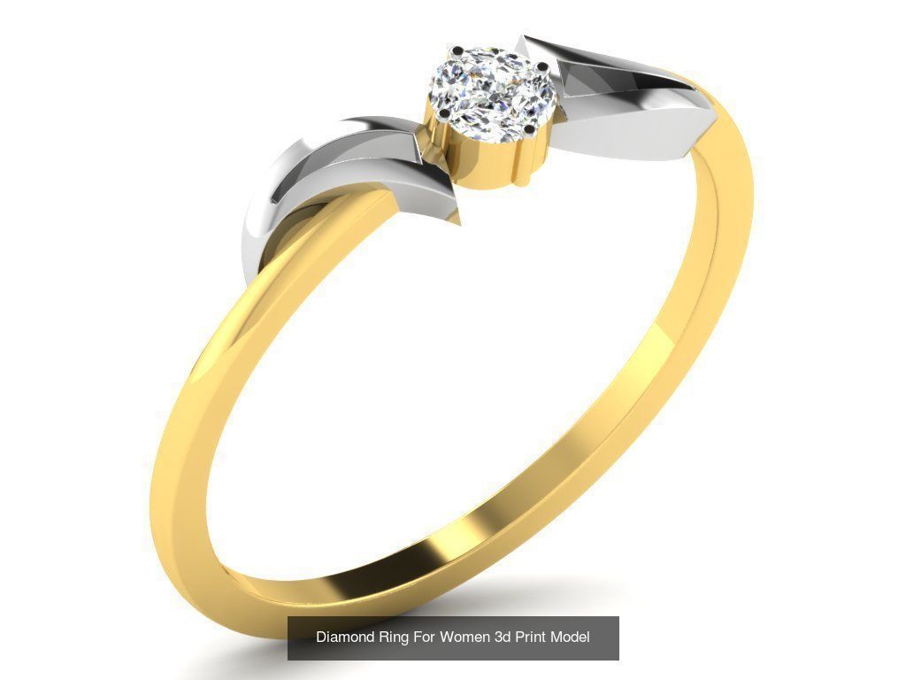 Diamond Rings Collection For Women 3d Print Model _22