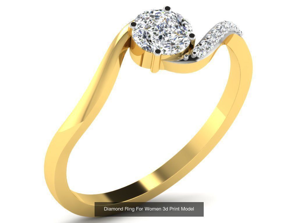 Diamond Rings Collection For Women 3d Print Model _17