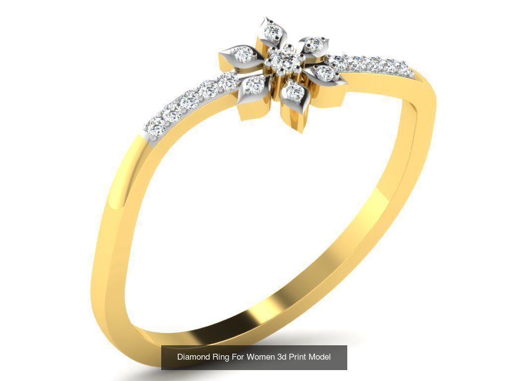 Diamond Rings Collection For Women 3d Print Model _26
