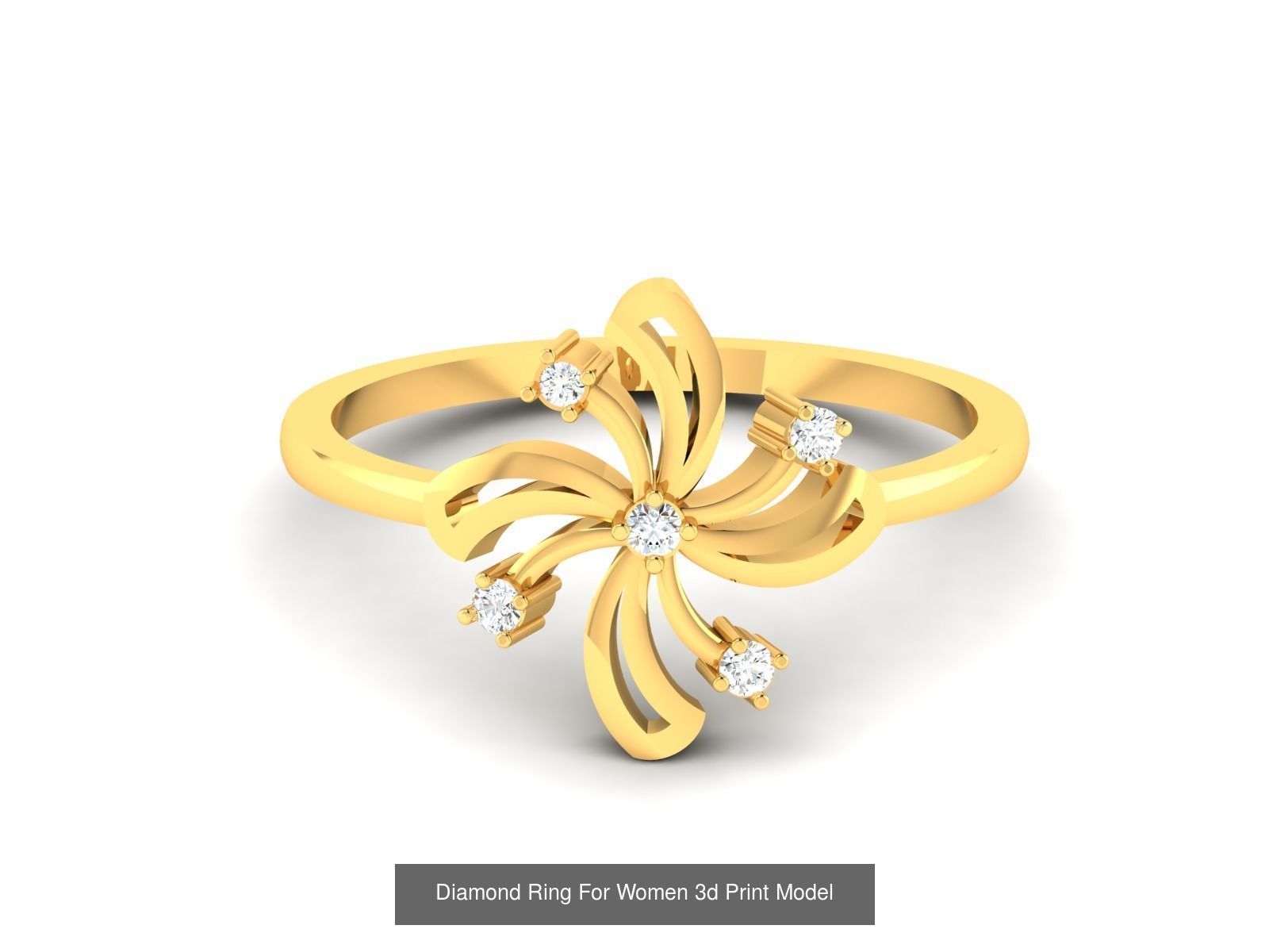 Diamond Rings Collection For Women 3d Print Model _100