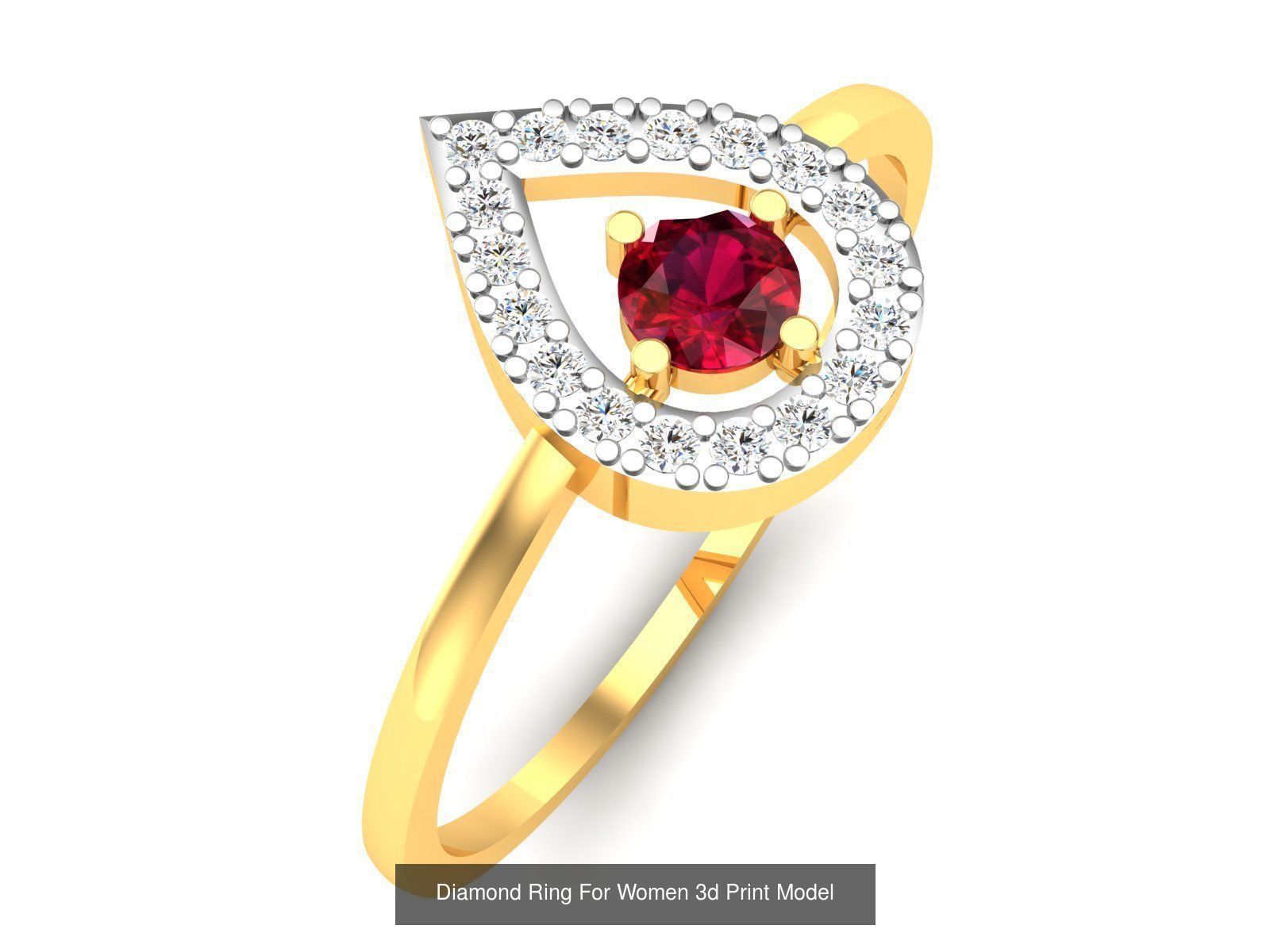 Diamond Rings Collection For Women 3d Print Model _73