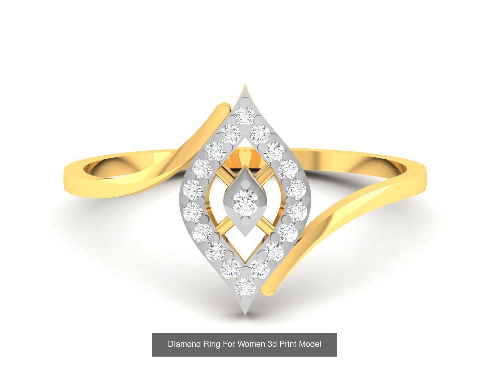 Diamond Rings Collection For Women 3d Print Model _60
