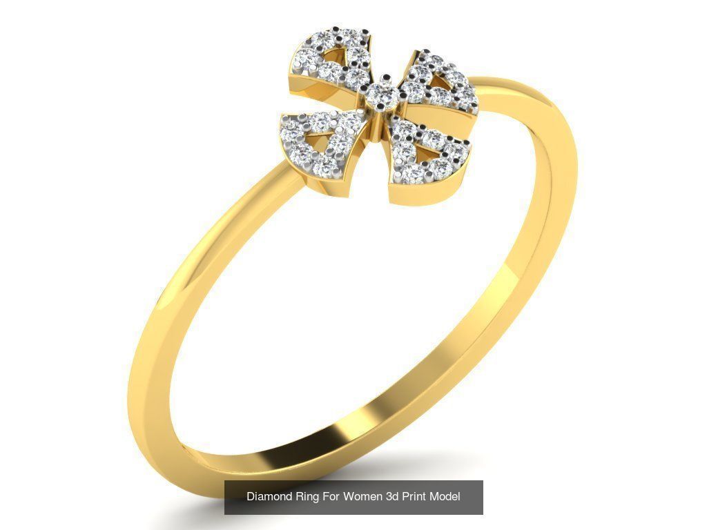 Diamond Rings Collection For Women 3d Print Model _32