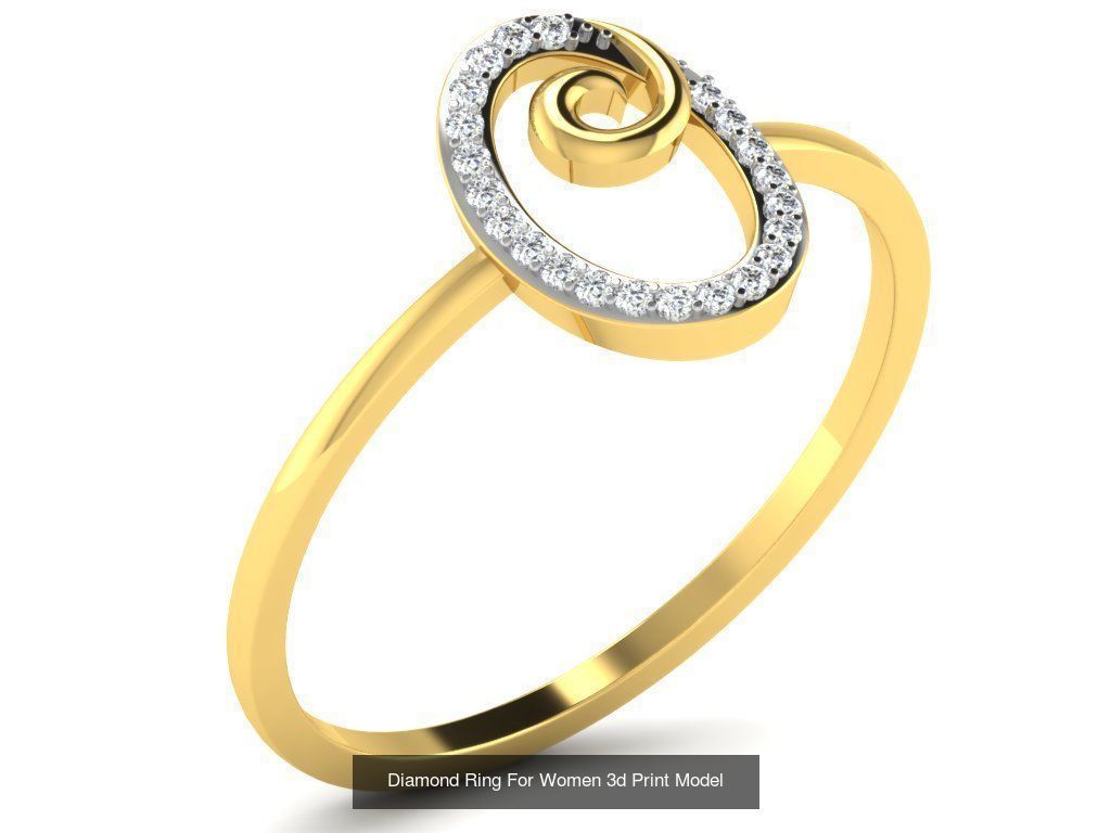 Diamond Rings Collection For Women 3d Print Model _41