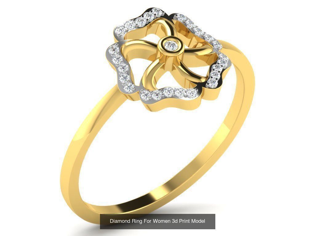 Diamond Rings Collection For Women 3d Print Model _55