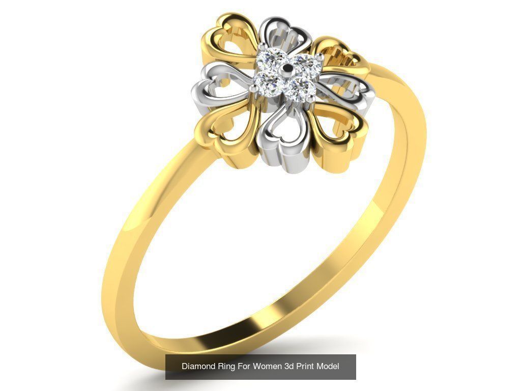Diamond Rings Collection For Women 3d Print Model _79