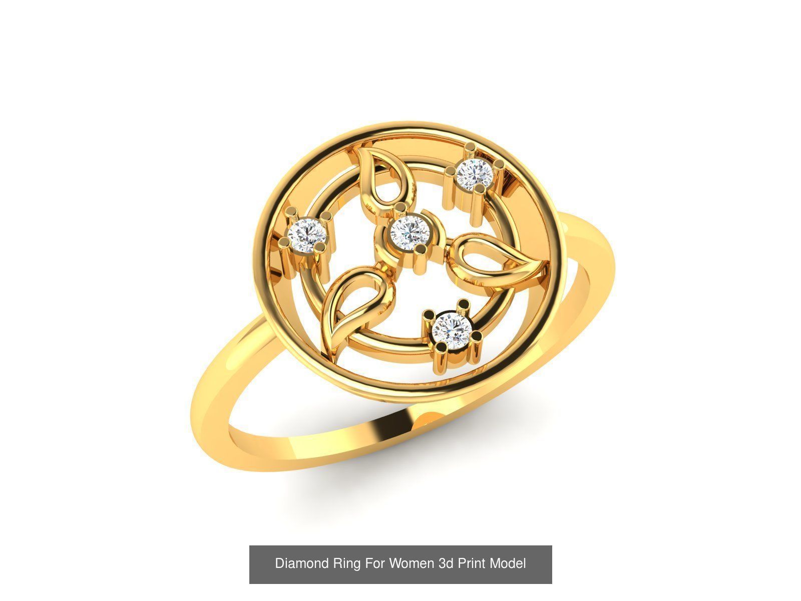 Diamond Rings Collection For Women 3d Print Model _104