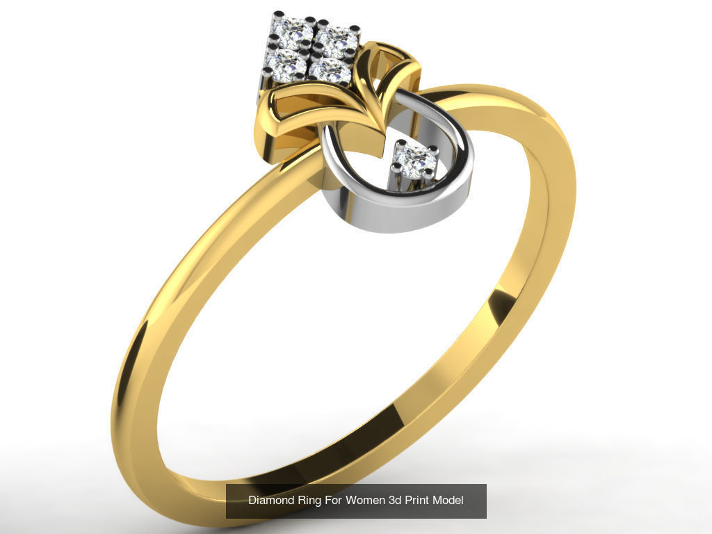 Diamond Rings Collection For Women 3d Print Model _91