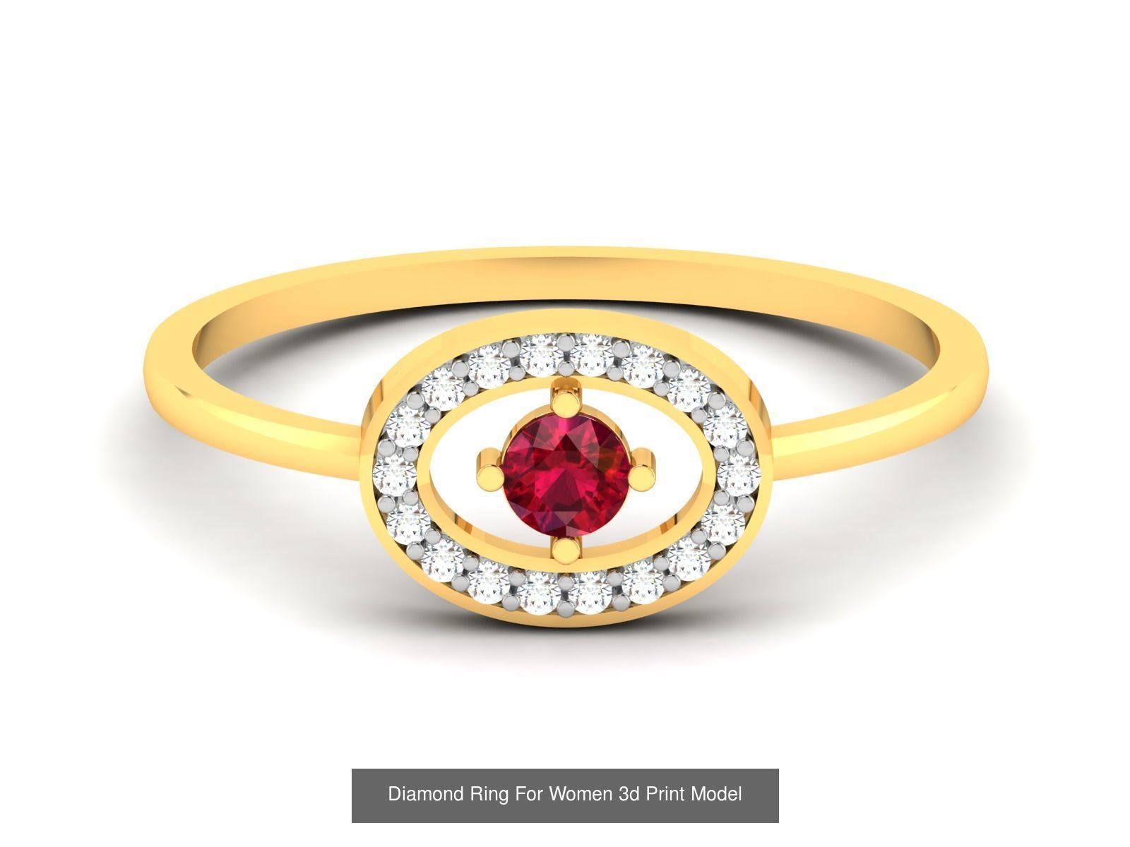 Diamond Rings Collection For Women 3d Print Model _72
