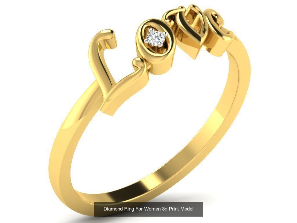 Diamond Rings Collection For Women 3d Print Model _50