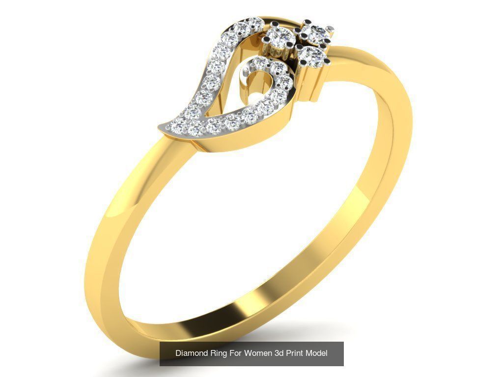 Diamond Rings Collection For Women 3d Print Model _39
