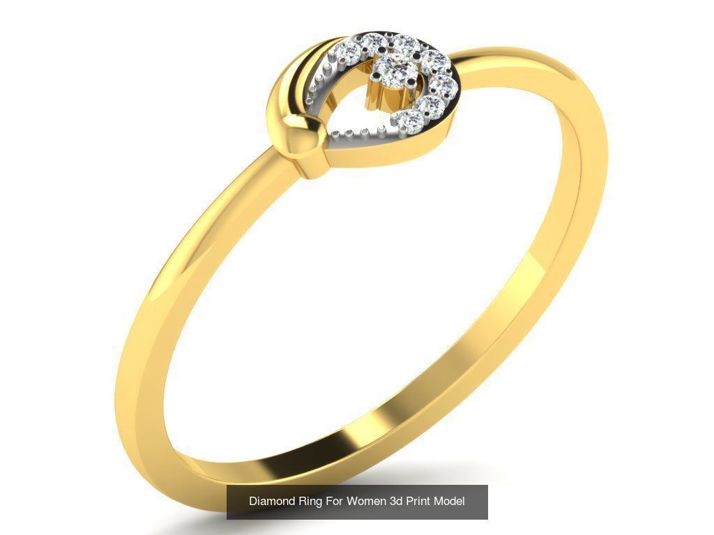 Diamond Rings Collection For Women 3d Print Model _30