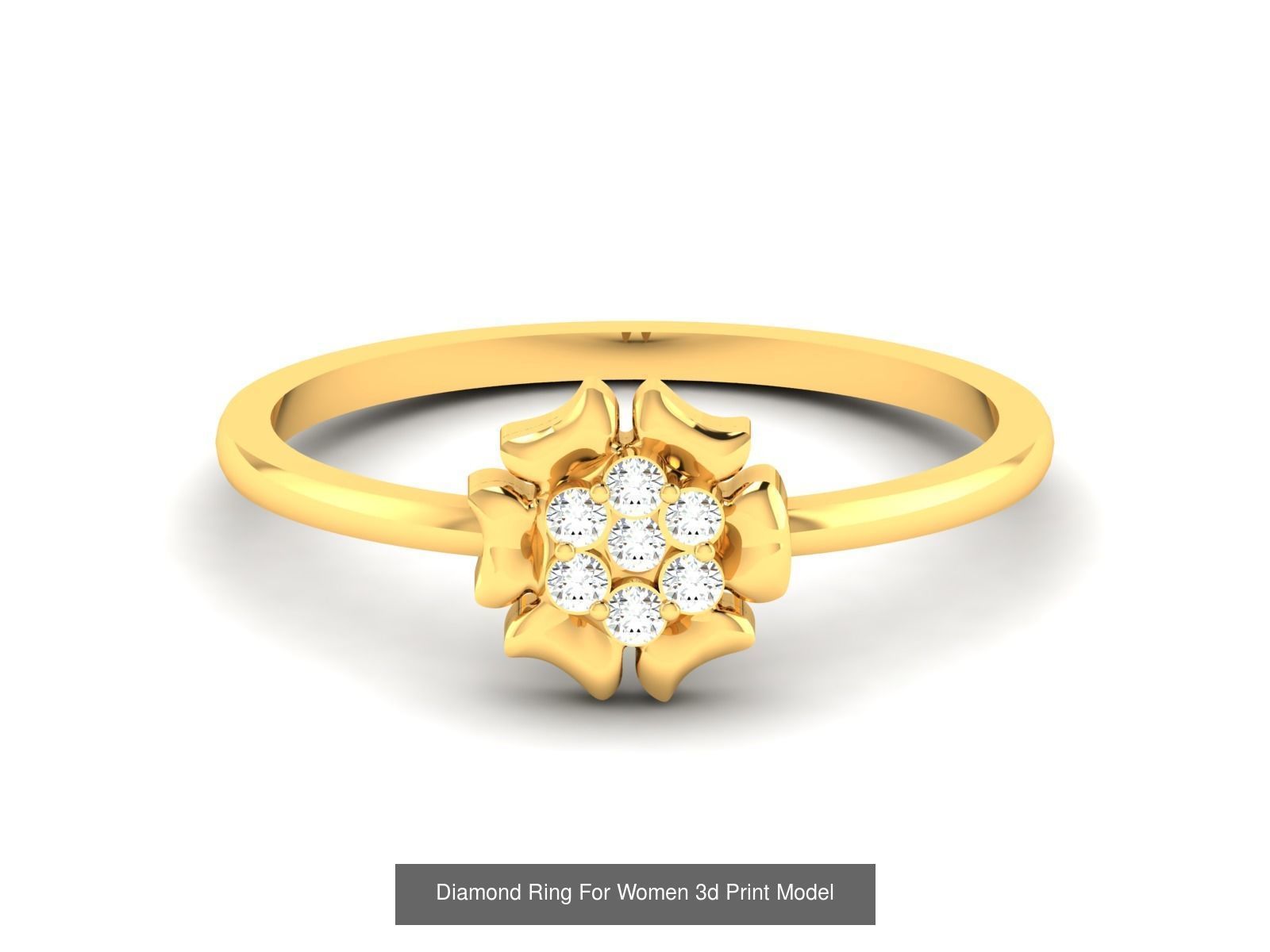 Diamond Rings Collection For Women 3d Print Model _76