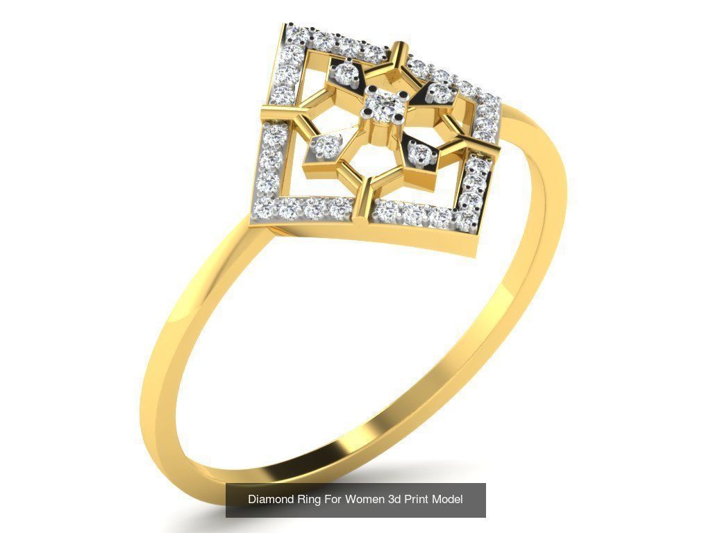 Diamond Rings Collection For Women 3d Print Model _54