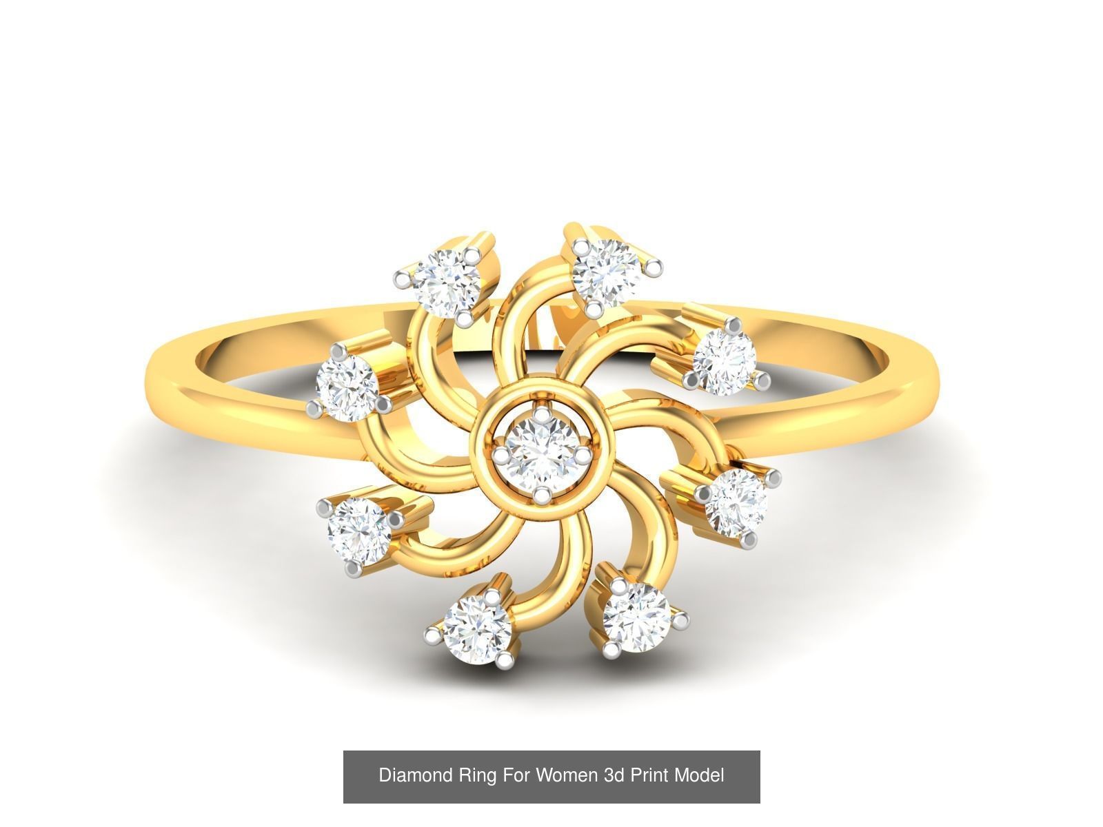 Diamond Rings Collection For Women 3d Print Model _67