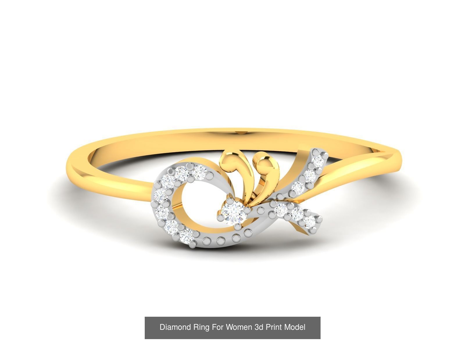 Diamond Rings Collection For Women 3d Print Model _63
