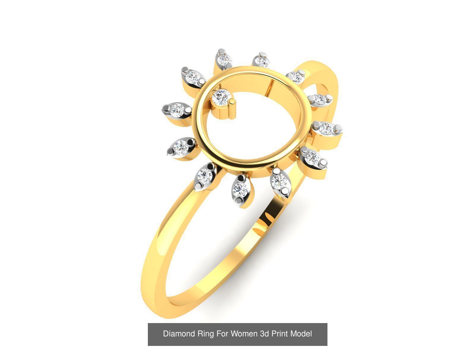 Diamond Rings Collection For Women 3d Print Model _47