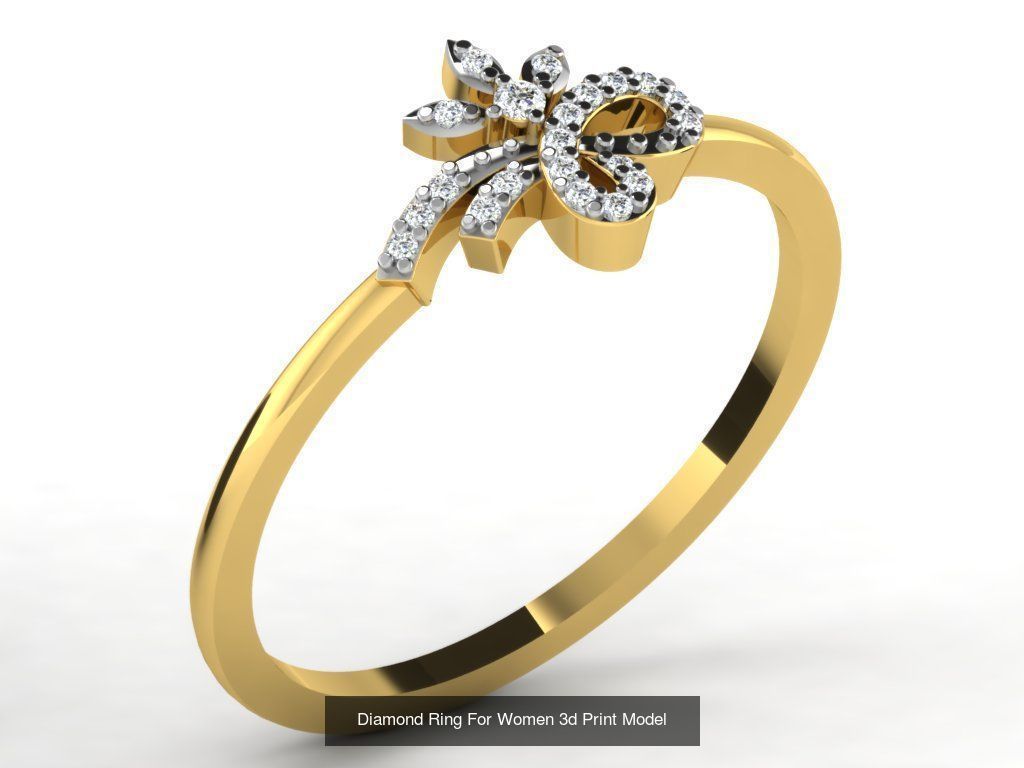 Diamond Rings Collection For Women 3d Print Model _40