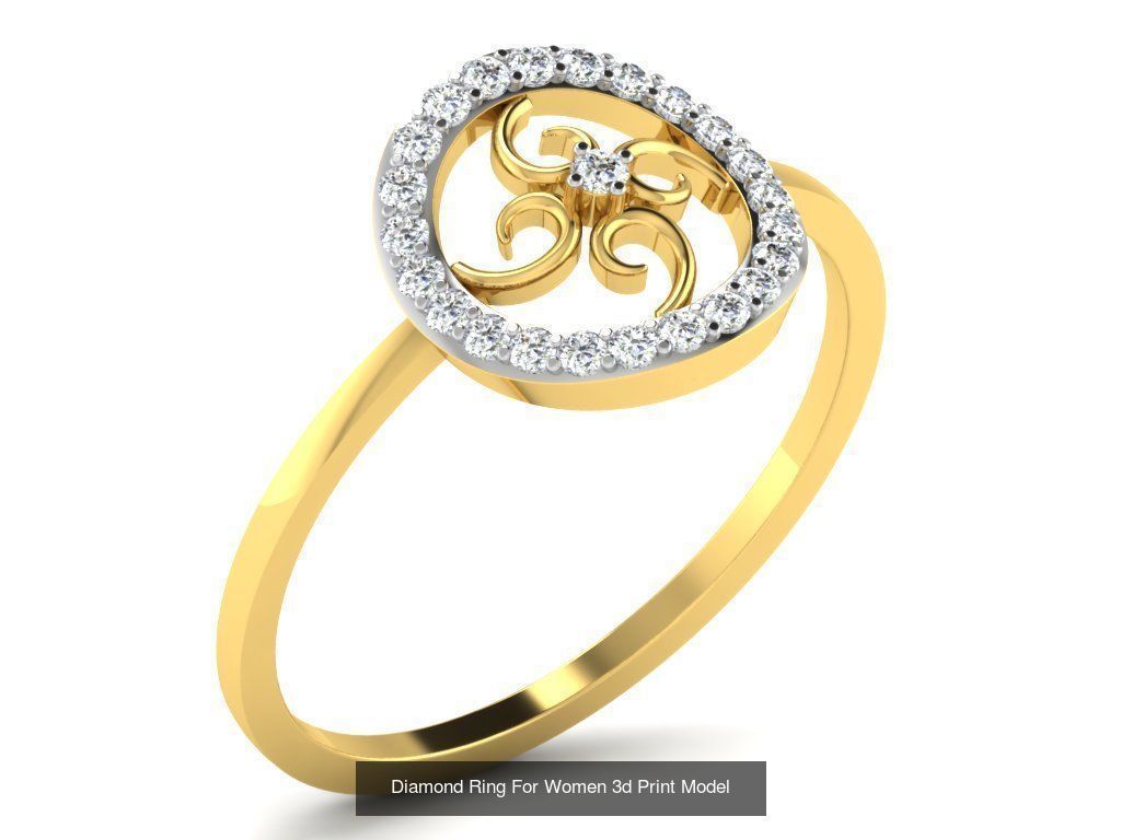 Diamond Rings Collection For Women 3d Print Model _52