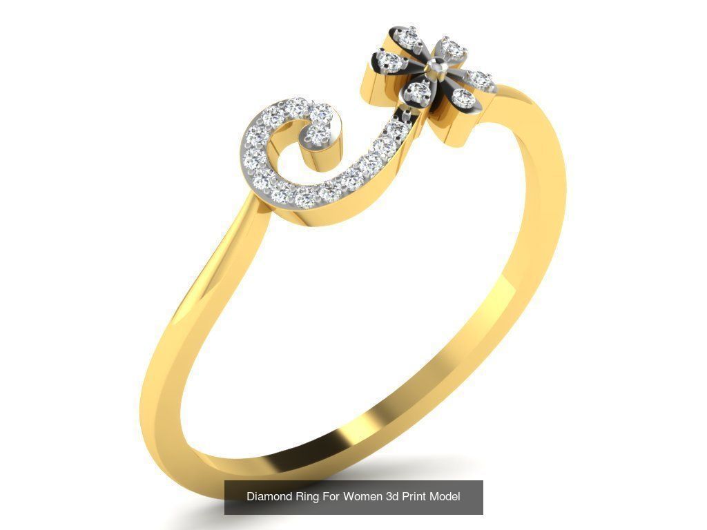 Diamond Rings Collection For Women 3d Print Model _27