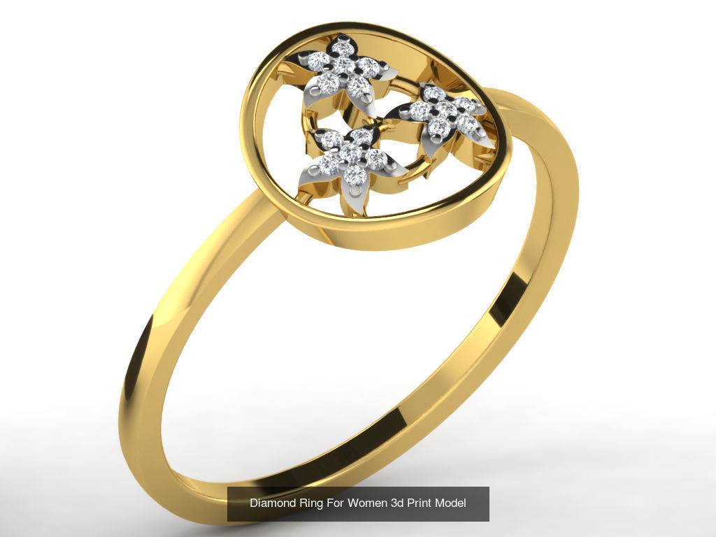 Diamond Rings Collection For Women 3d Print Model _58