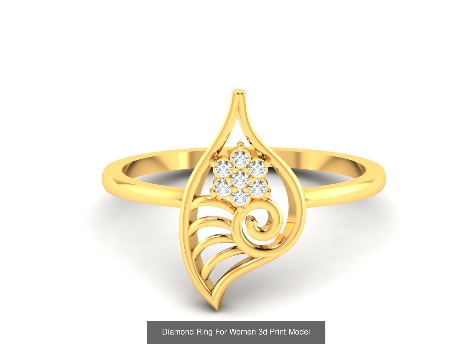 Diamond Rings Collection For Women 3d Print Model _96