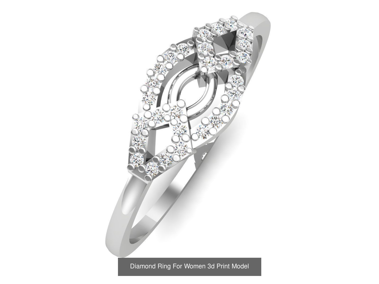 Diamond Rings Collection For Women 3d Print Model _65