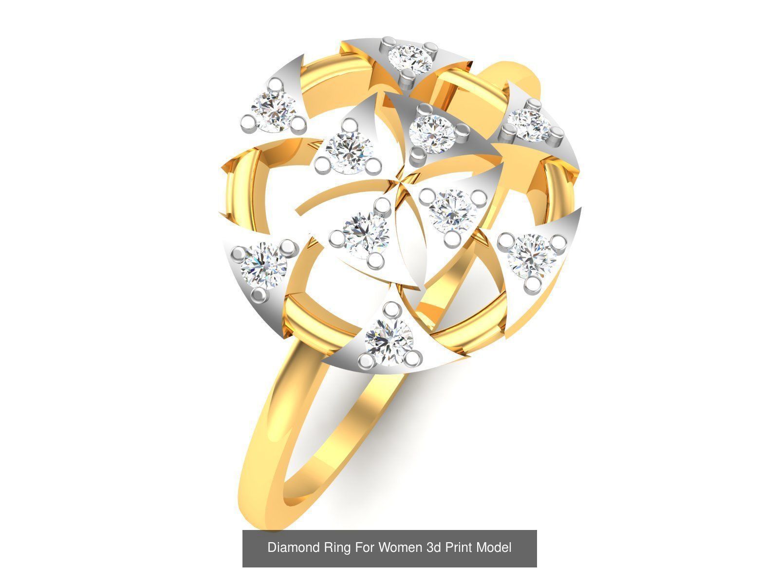 Diamond Rings Collection For Women 3d Print Model _68