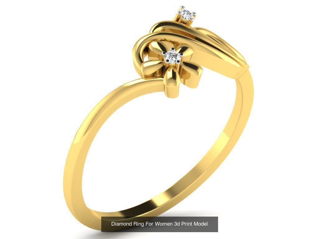 Diamond Rings Collection For Women 3d Print Model _92