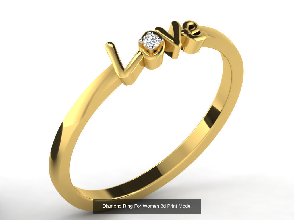 Diamond Rings Collection For Women 3d Print Model _49