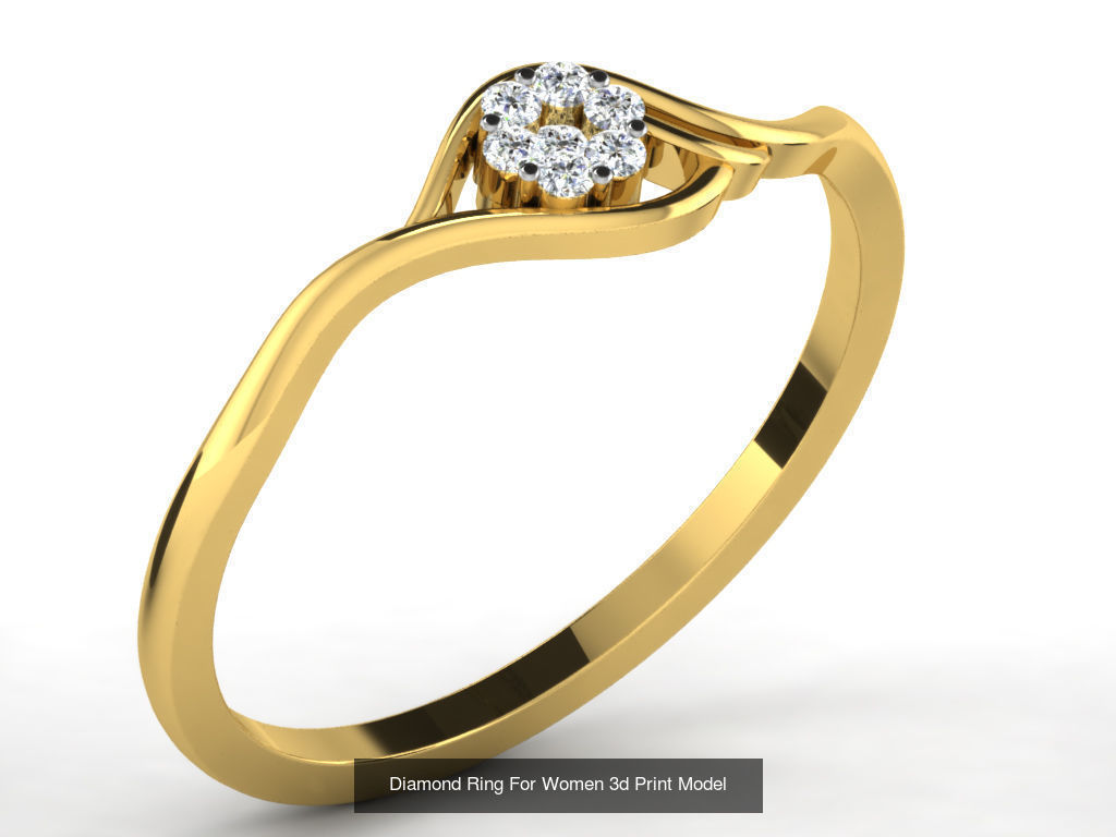 Diamond Rings Collection For Women 3d Print Model _78