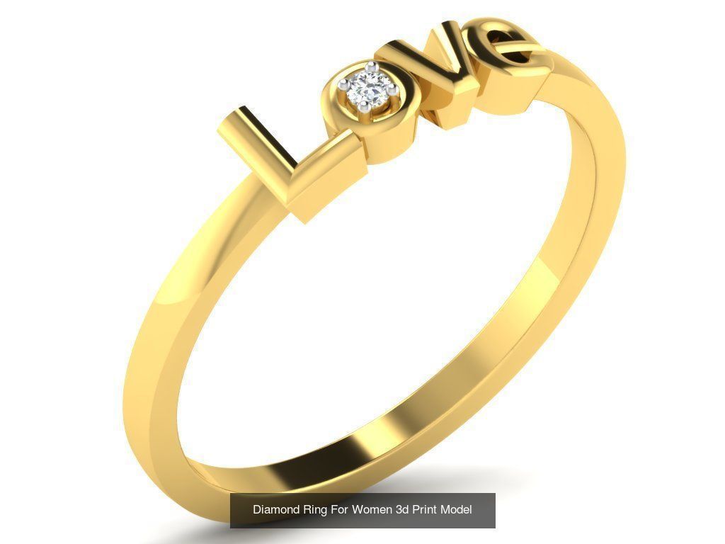 Diamond Rings Collection For Women 3d Print Model _51