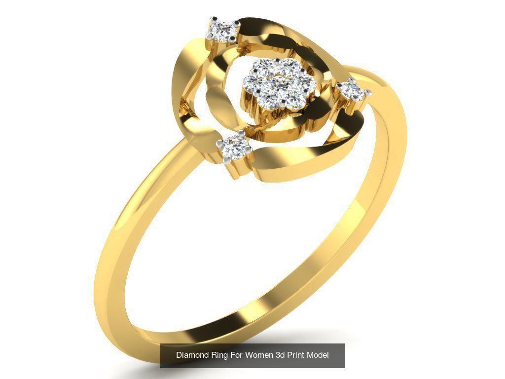 Diamond Rings Collection For Women 3d Print Model _87