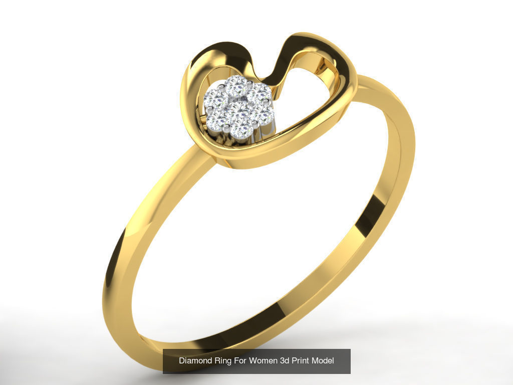 Diamond Rings Collection For Women 3d Print Model _90