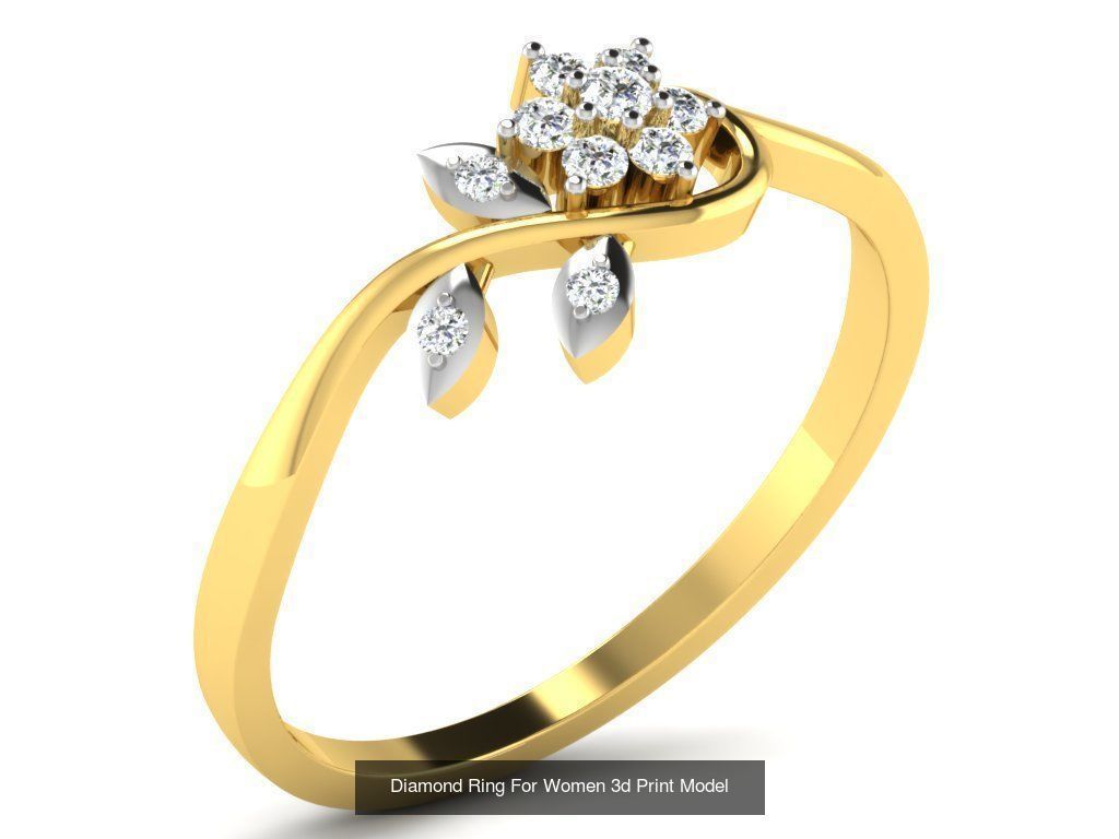 Diamond Rings Collection For Women 3d Print Model _57