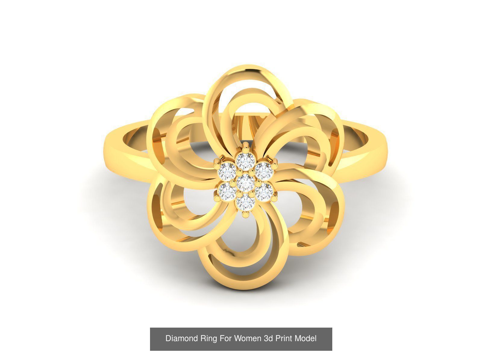 Diamond Rings Collection For Women 3d Print Model _98