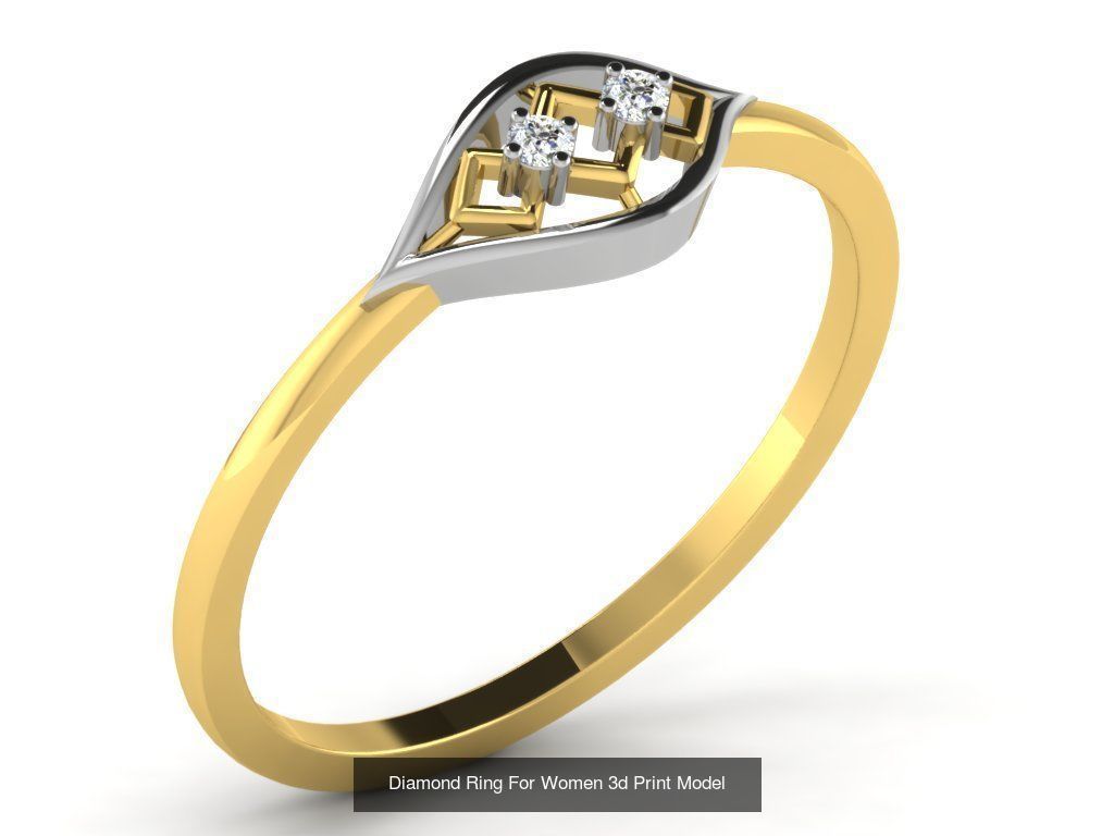 Diamond Rings Collection For Women 3d Print Model _85