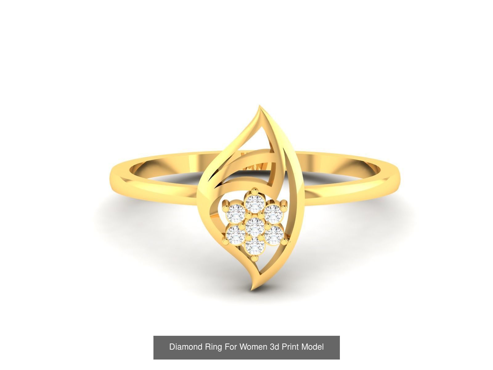 Diamond Rings Collection For Women 3d Print Model _105