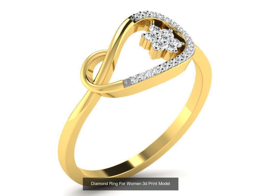 Diamond Rings Collection For Women 3d Print Model _34