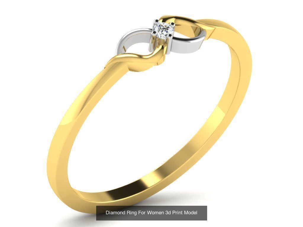 Diamond Rings Collection For Women 3d Print Model _80
