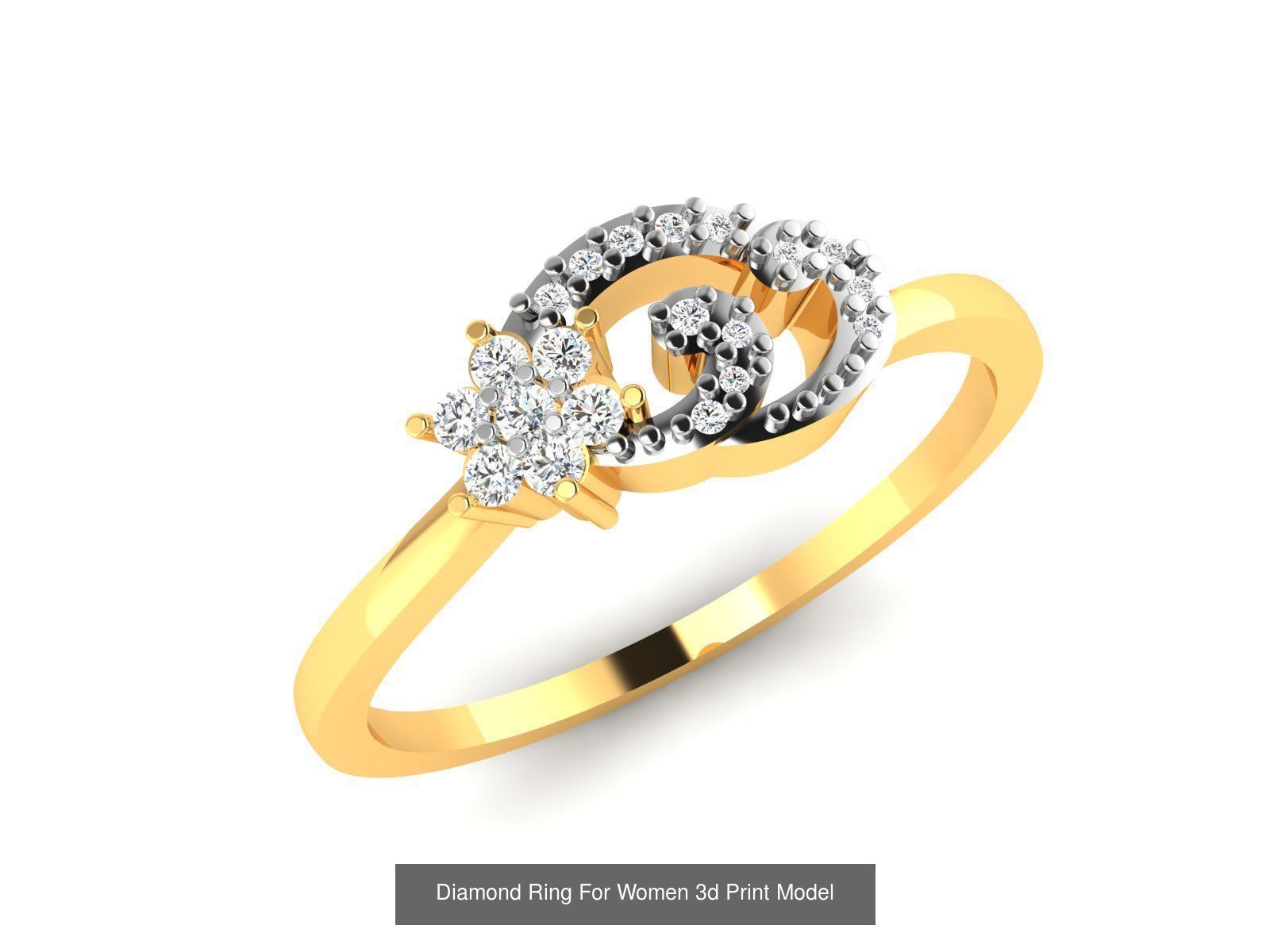 Diamond Rings Collection For Women 3d Print Model _24