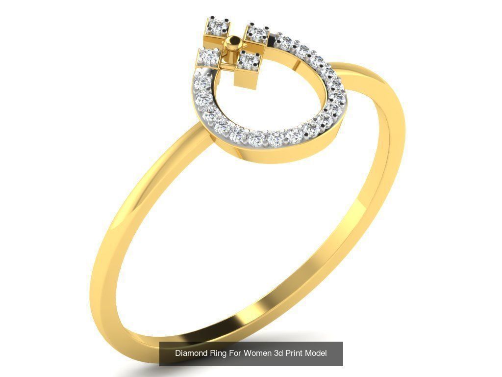 Diamond Rings Collection For Women 3d Print Model _44