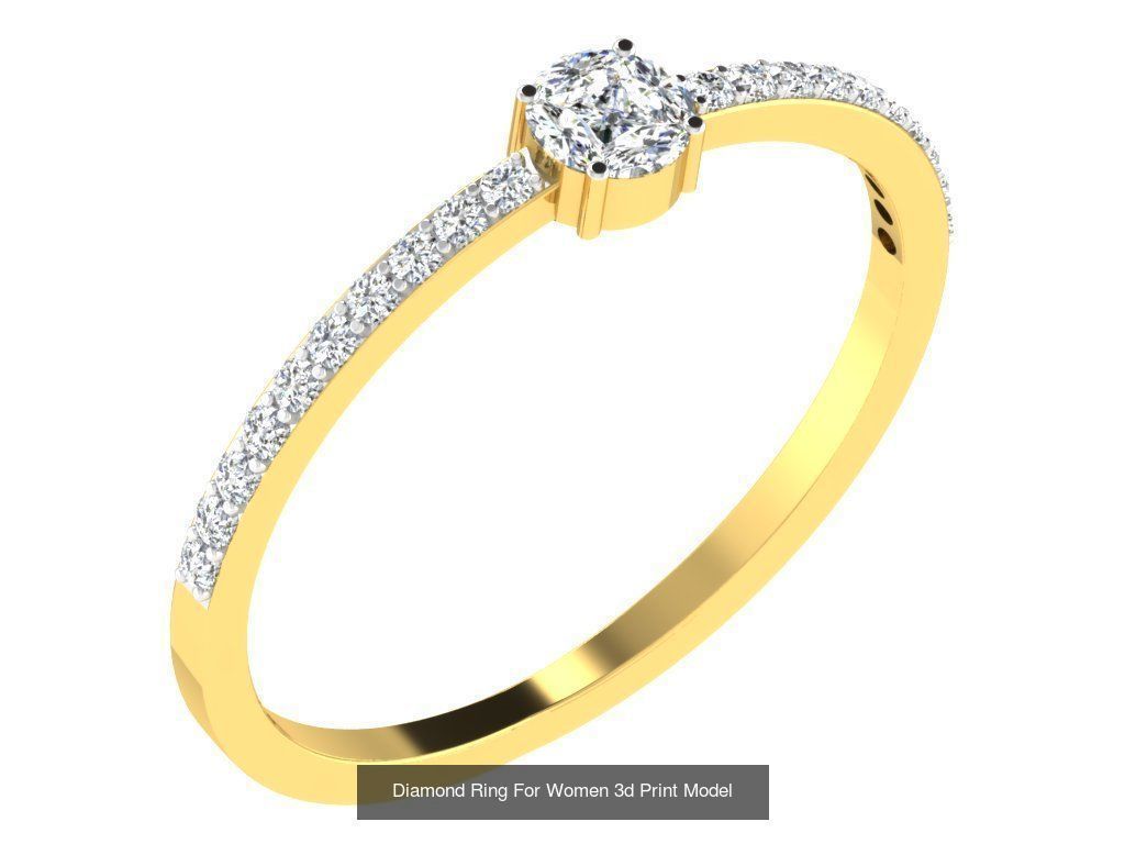 Diamond Rings Collection For Women 3d Print Model _13