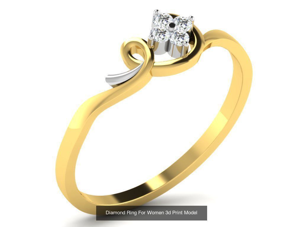 Diamond Rings Collection For Women 3d Print Model _81