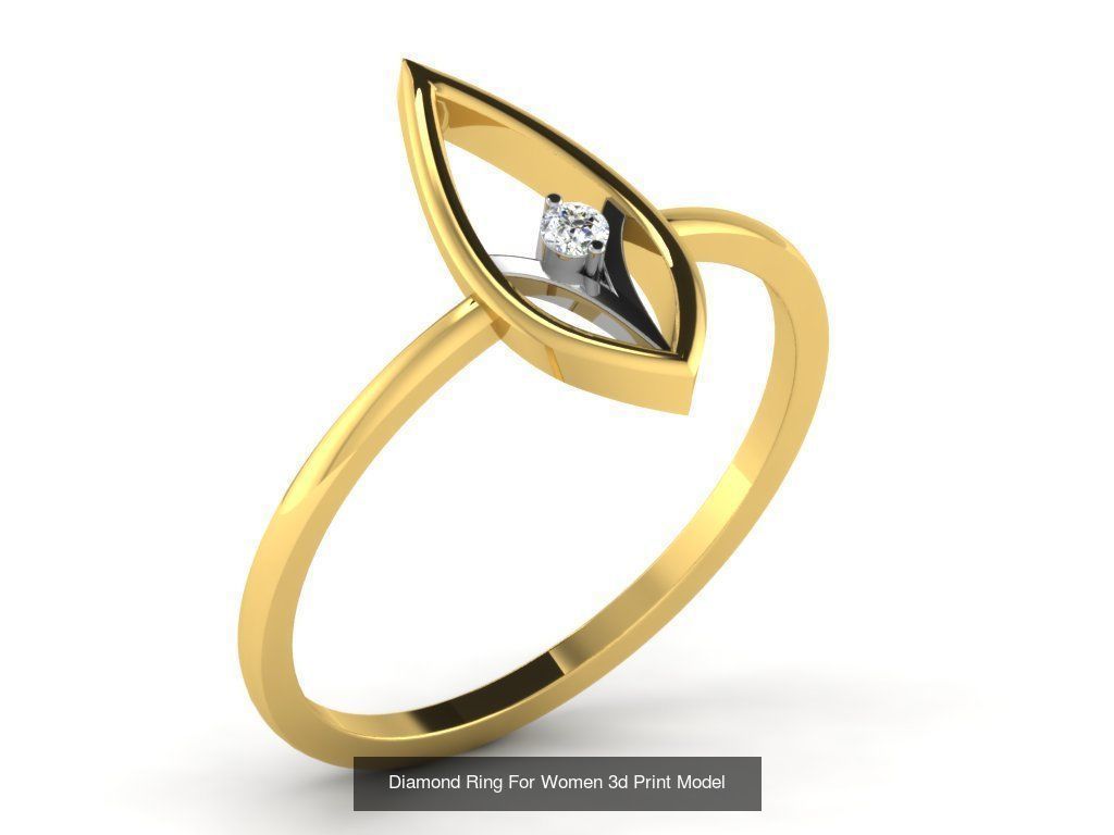 Diamond Rings Collection For Women 3d Print Model _86