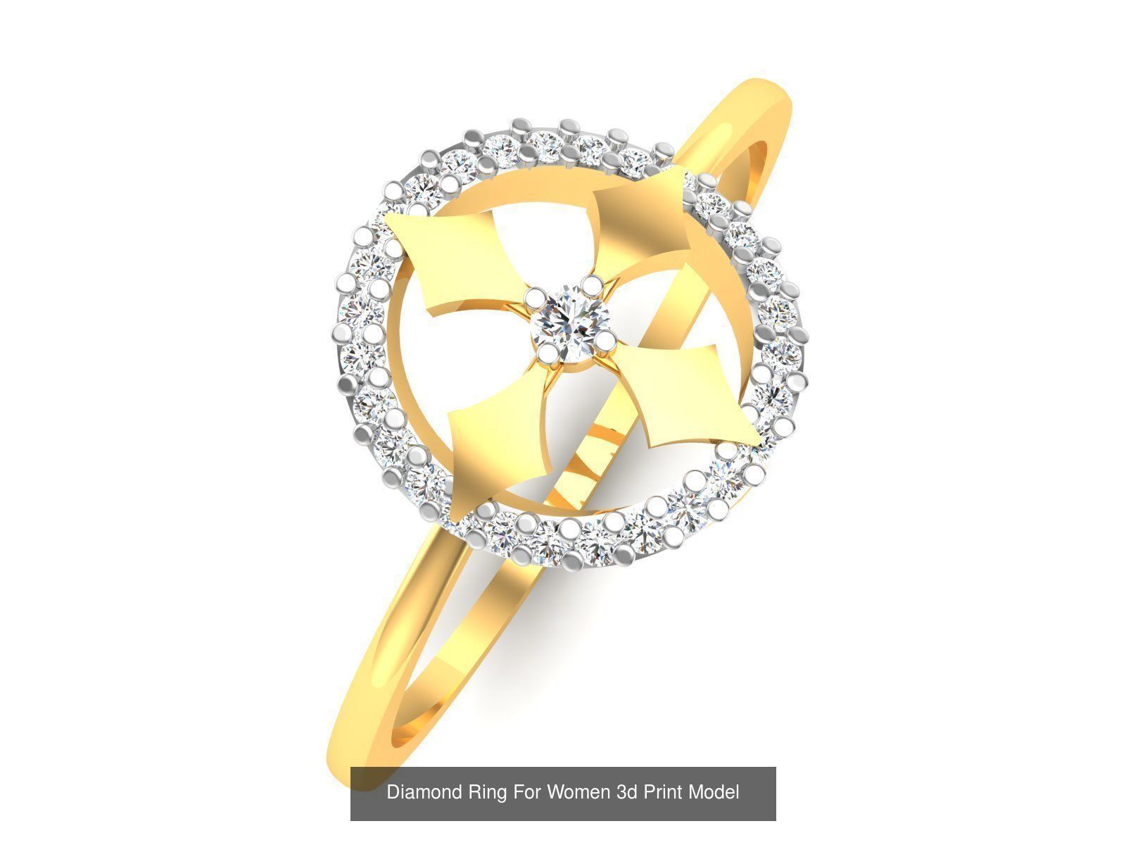 Diamond Rings Collection For Women 3d Print Model _69