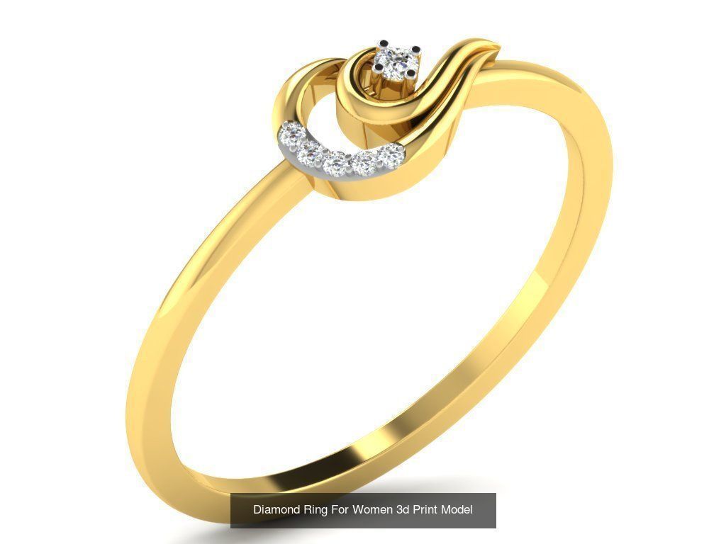 Diamond Rings Collection For Women 3d Print Model _38