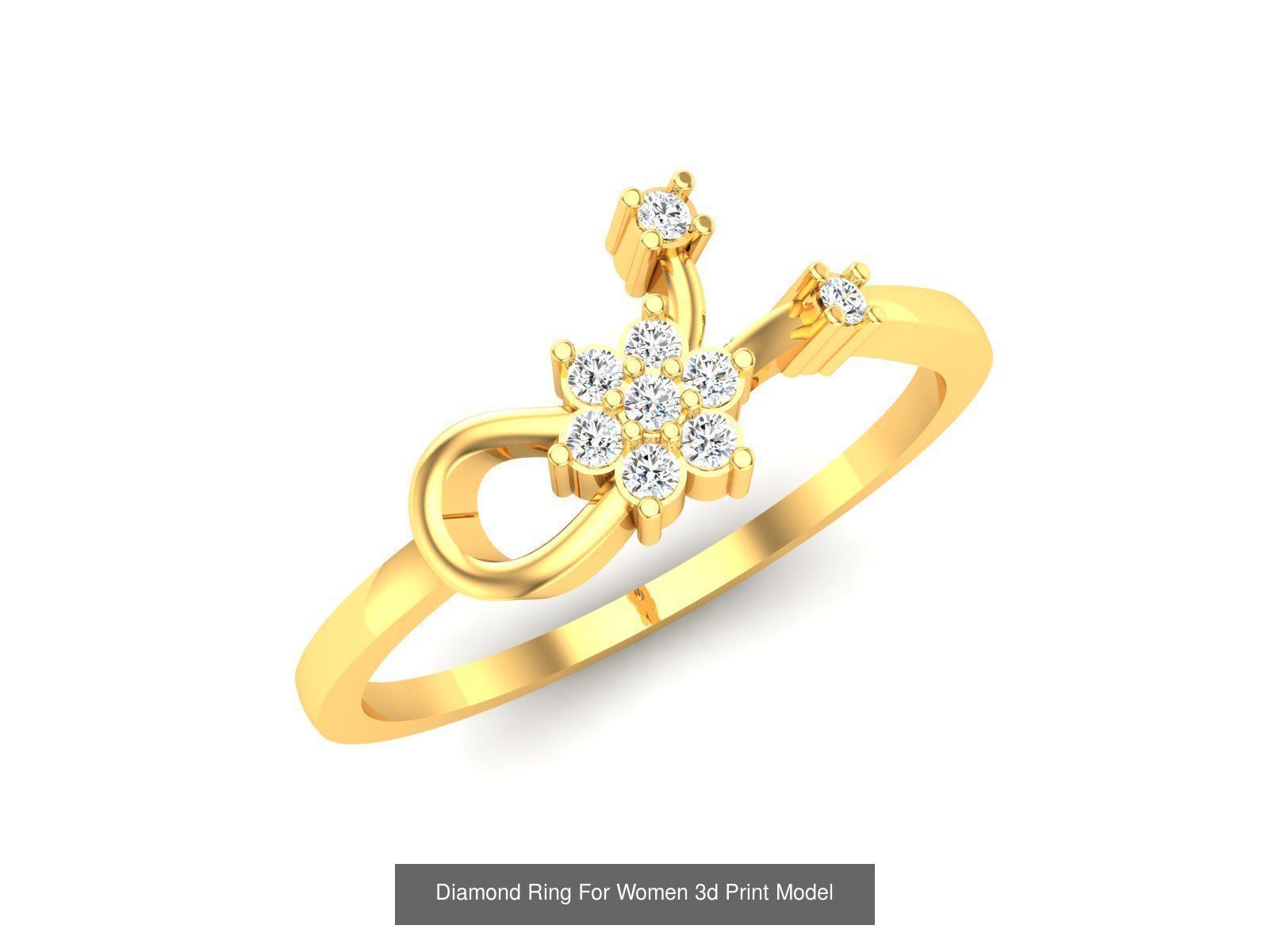 Diamond Rings Collection For Women 3d Print Model _103