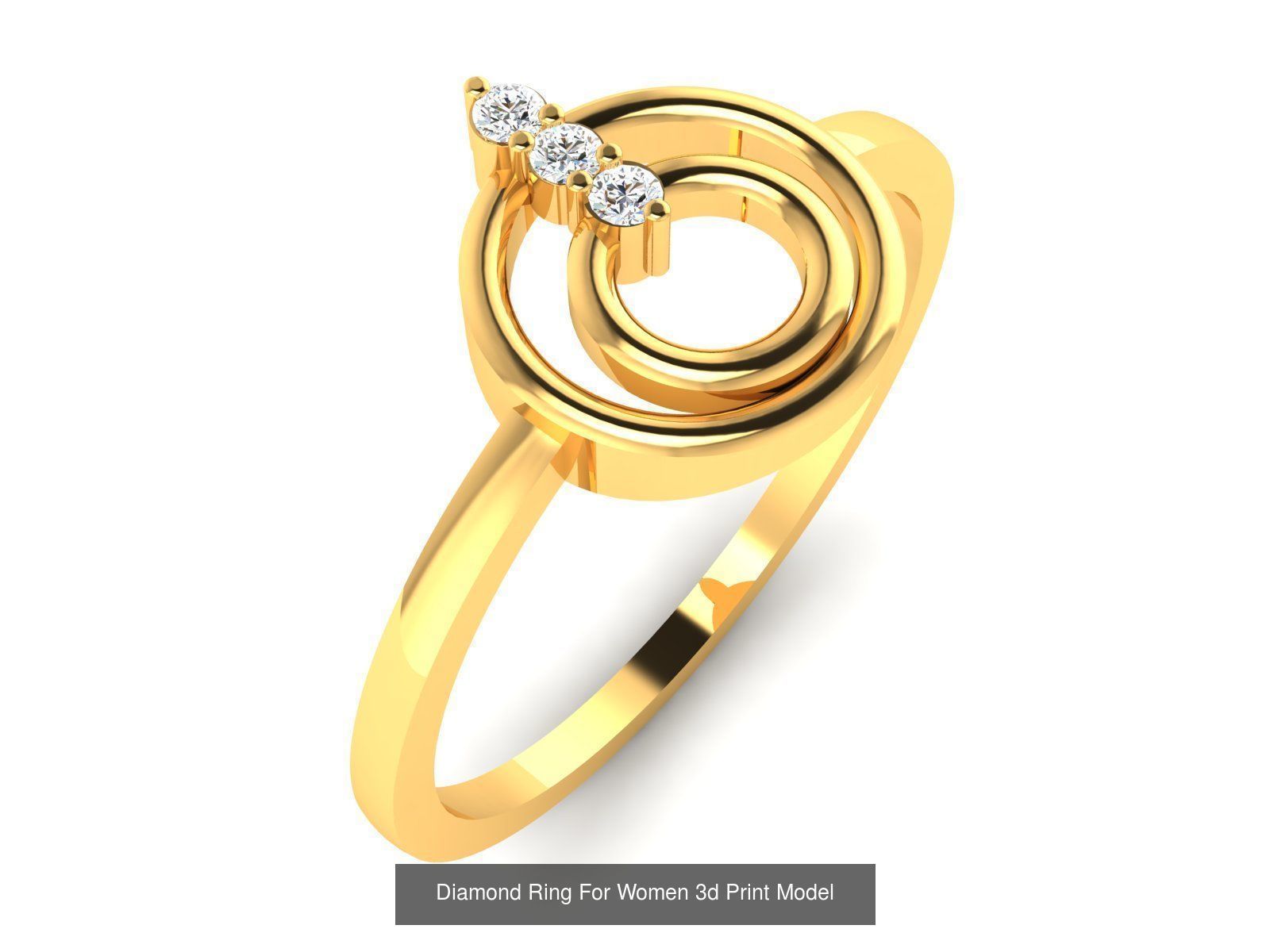 Diamond Rings Collection For Women 3d Print Model _75